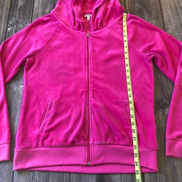 SOLD Juicy Couture Hot Pink Velour Full Zip Jacket - Picture 6 of 7